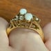 Vintage Uncas 14KT GE Gold Opal Ring- Size 9