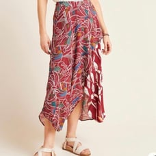 Farm Rio By Anthropologie Culeba Midi Length Skirt Size Small Retail 235.00 EUC