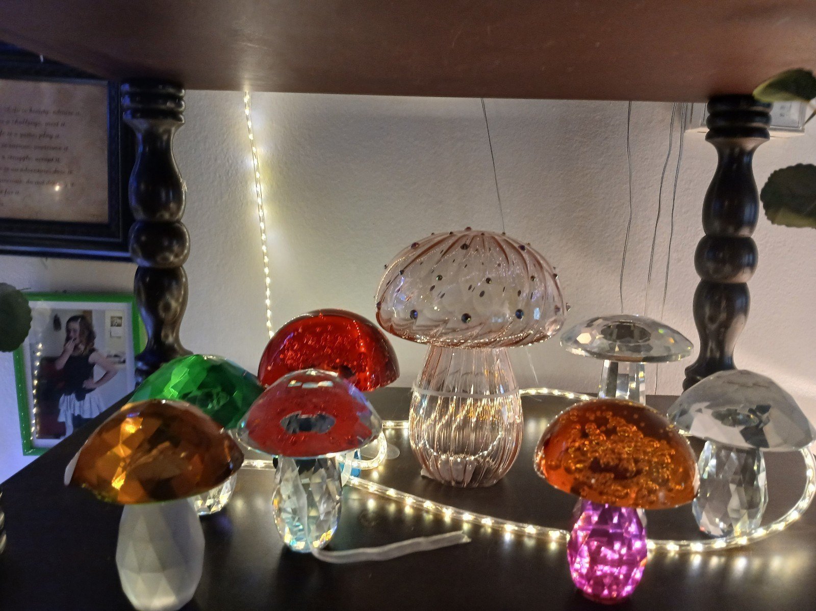 Glass mushroom set