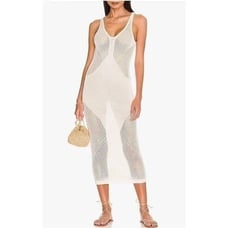 Lace V Neck Tank Crochet Swimsuit Cover Up Dress
