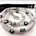 Boujee Dog Leash - Beaded - Black & White Daisy - Zebra - Funky - Handmade