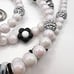 Boujee Dog Leash - Beaded - Black & White Daisy - Zebra - Funky - Handmade