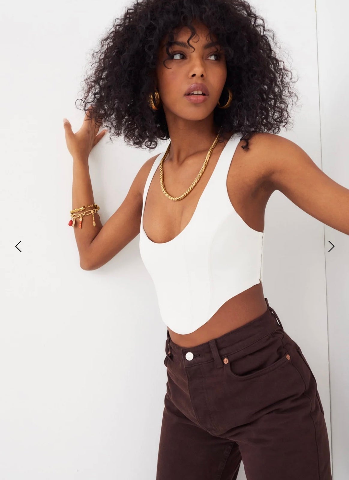 NWT For Love & Lemons Nomi Crop Top size M