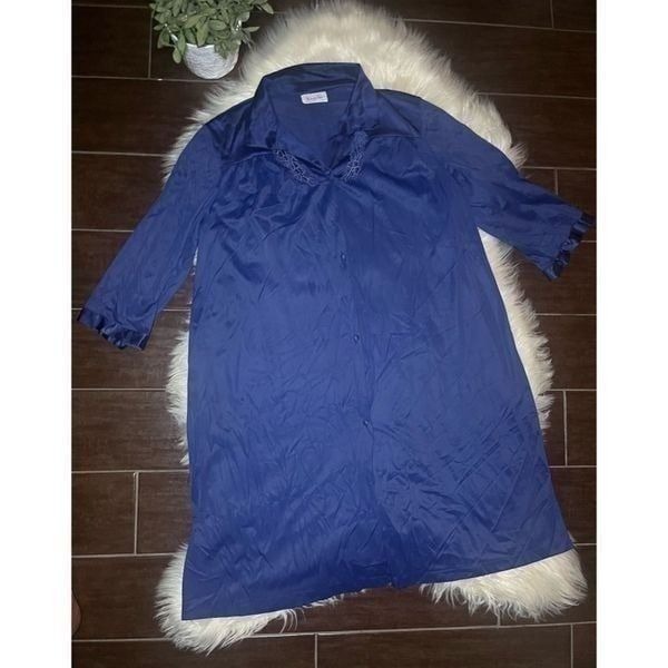 Vanity Fair vintage button down sleep gown sz Large