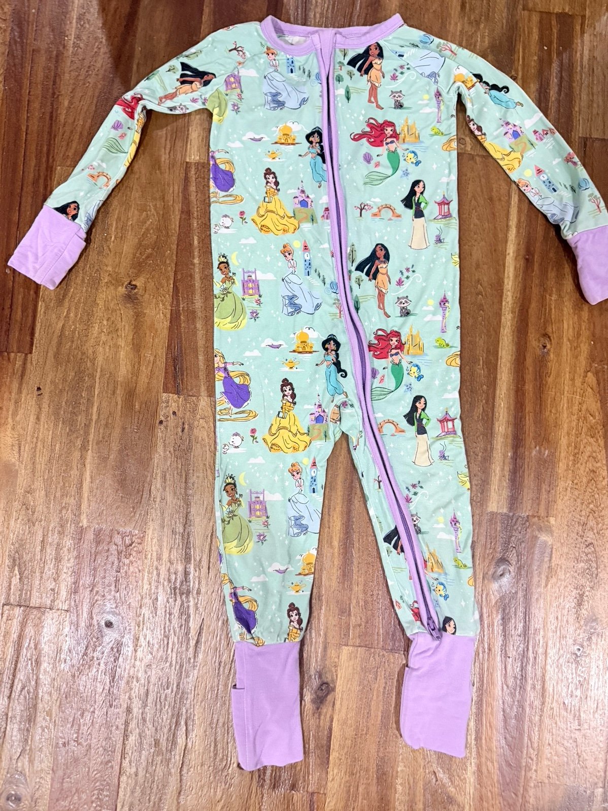 Little sleepies Disney princess bamboo zippy