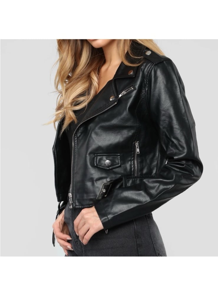Faux Leather Jacket Medium