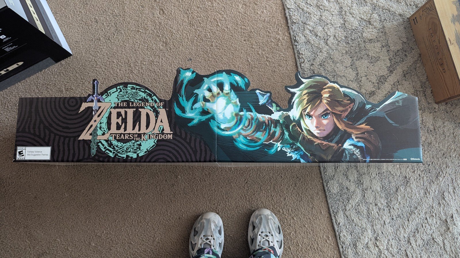 Zelda Tears of the Kingdom Nintendo Promo Display Topper Cardboard Rare