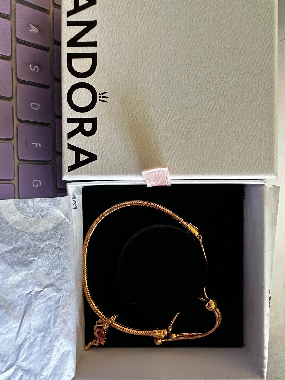 Pandora Rose-gold Charm Bracelet