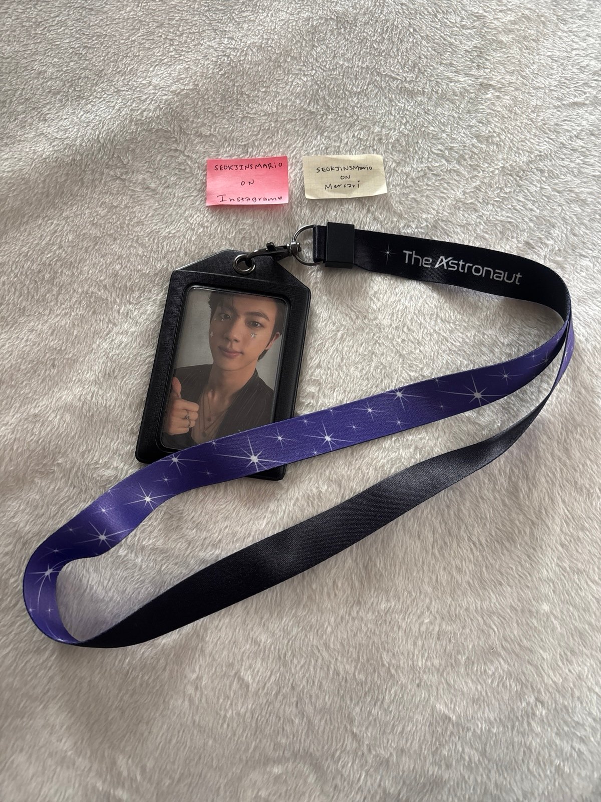 BTS Jin Official The Astronaut MD Lanyard w/ Album Photocard