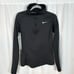 Nike Dri-Fit Black Running Fleece Lined Hooded 1/4 Zip Size Small
