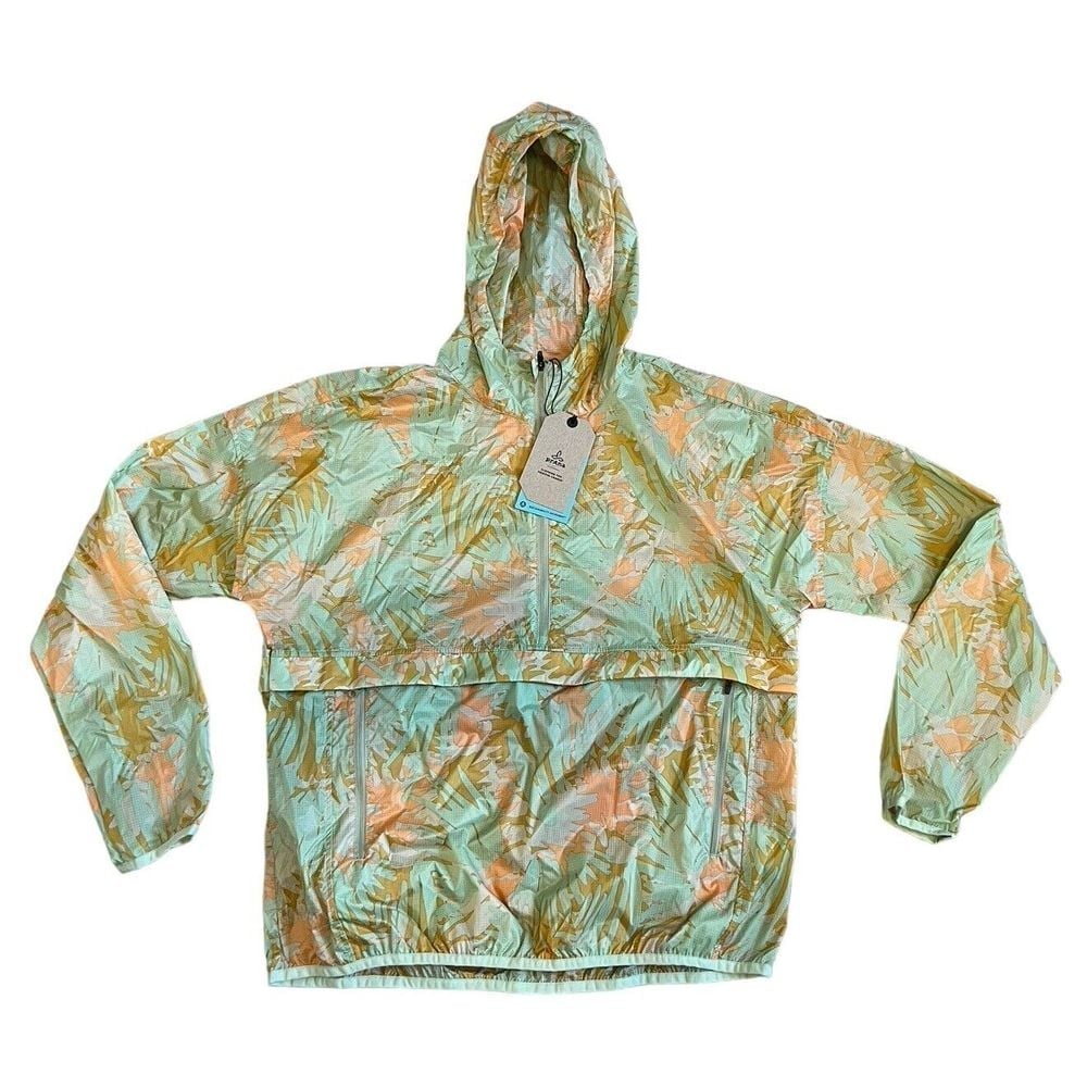Prana Whistler Anorak Coastal Sage Jungle Womens Small Pullover Windbreaker NWT