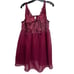 Cacique Lingerie Chemise 18/20 Babydoll Red Gold Lace Sheer Slip Lolita Coquette