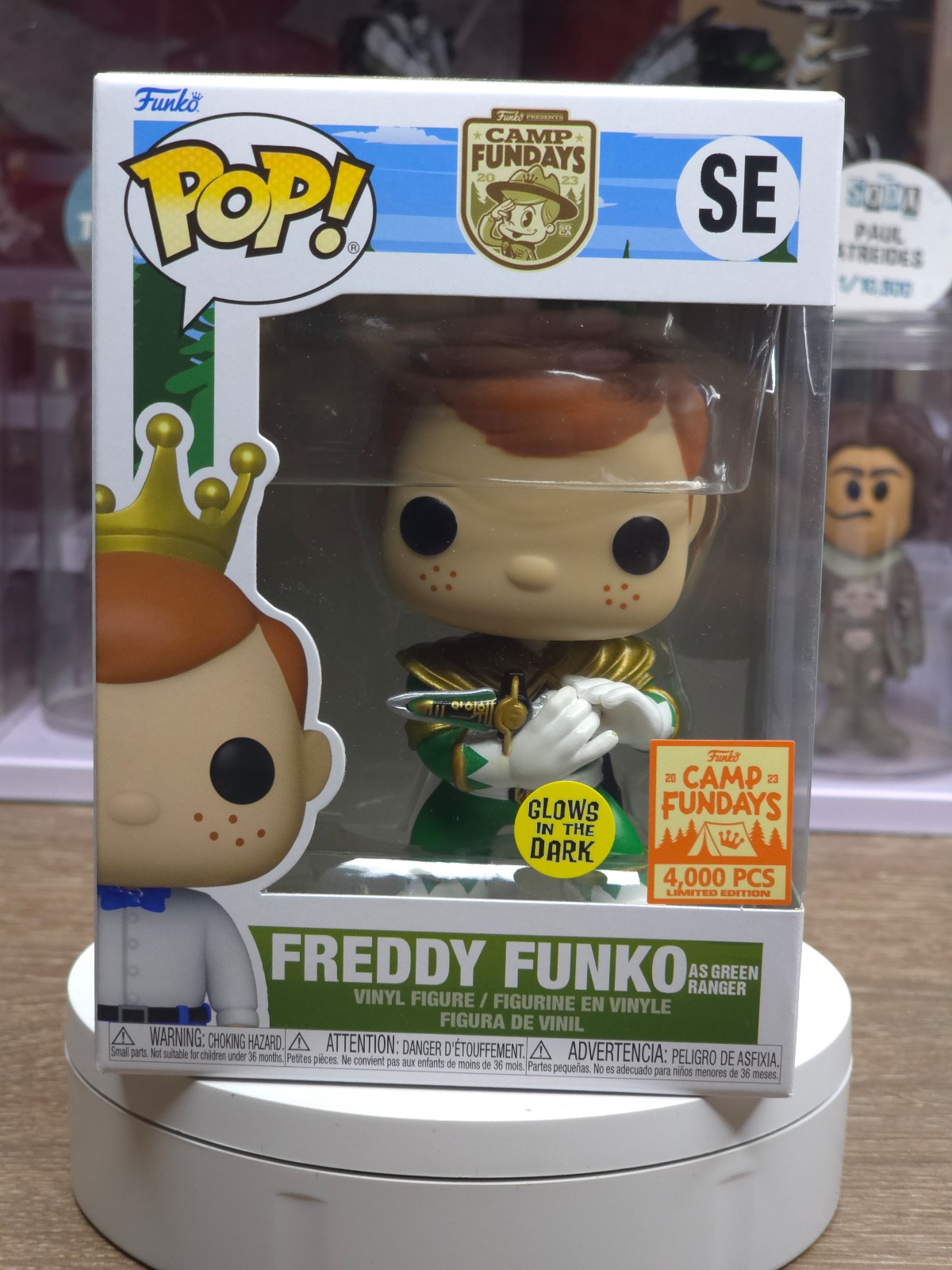 SE Freddy Funko as Green Ranger 2023 Camp Fundays 4000 PCS LE GITD Funko Pop
