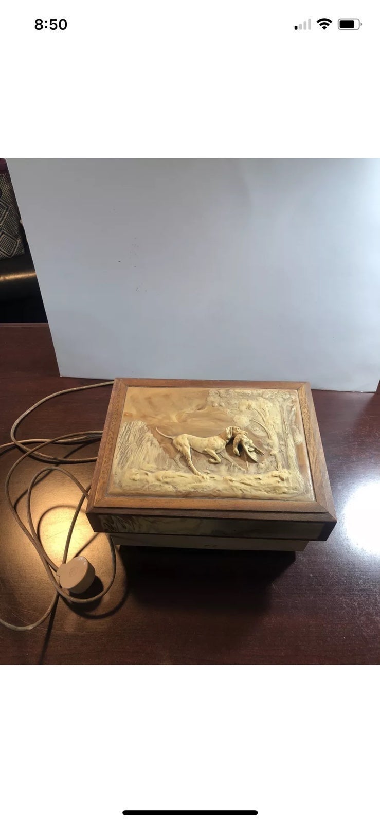 Rare 1970s Duck Hunting Sporting Dog Decotel Desk Phone Telephone Incolay Stone