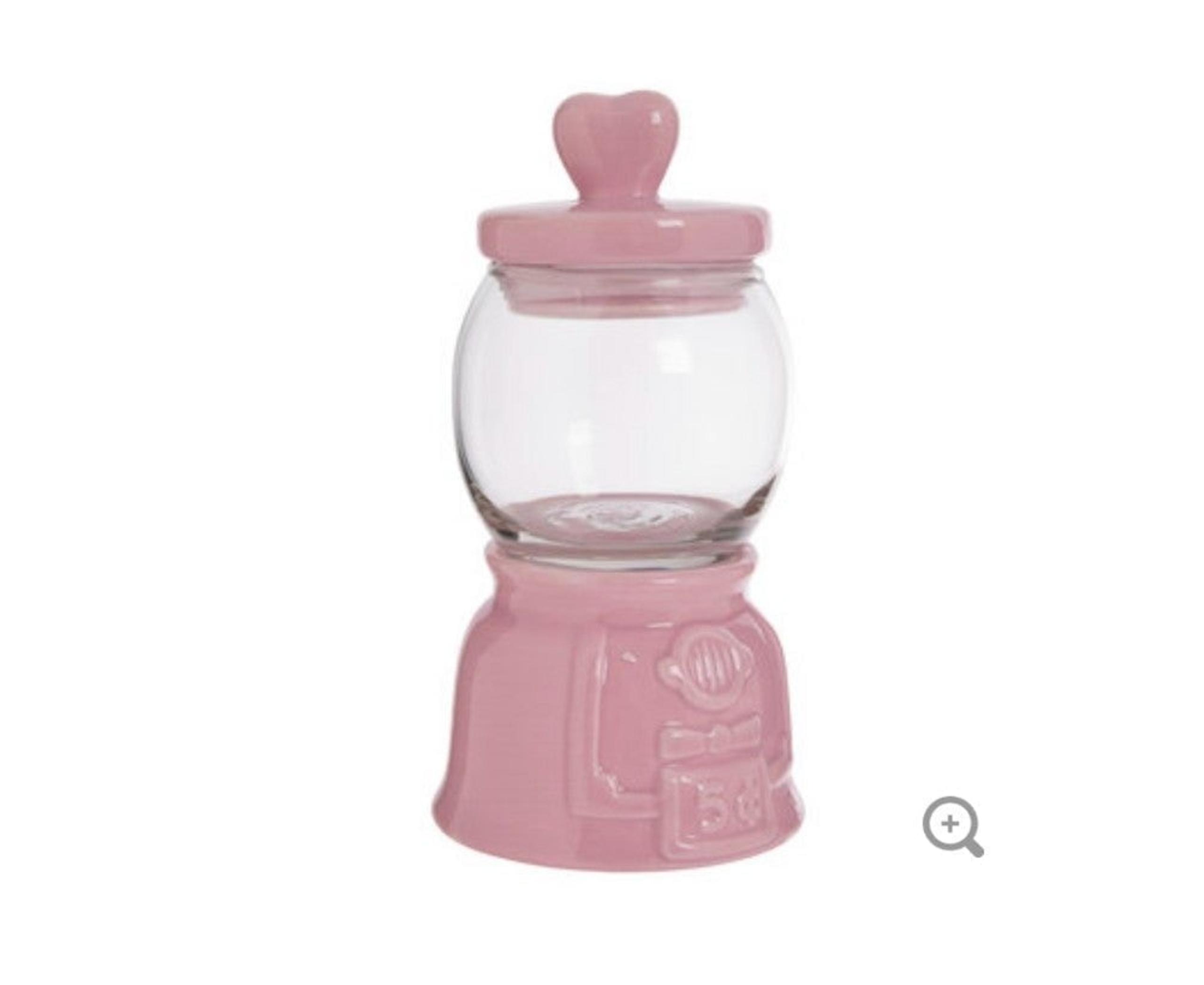 Pastel Baby Pink Mini Ceramic Gumball Machine and Love Letter Envelope