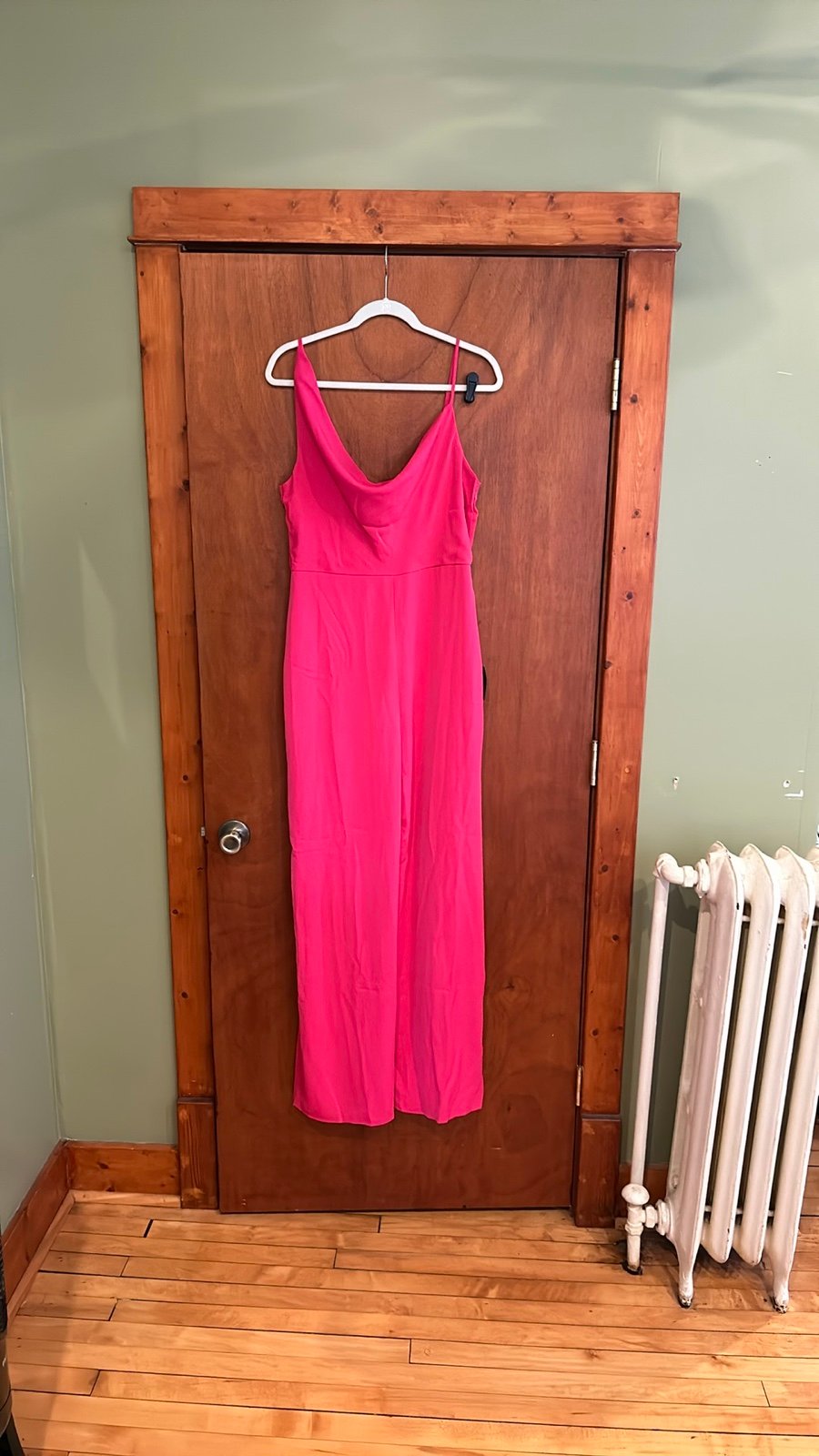Lulus hot pink wide leg jumpsuit size XL NWT