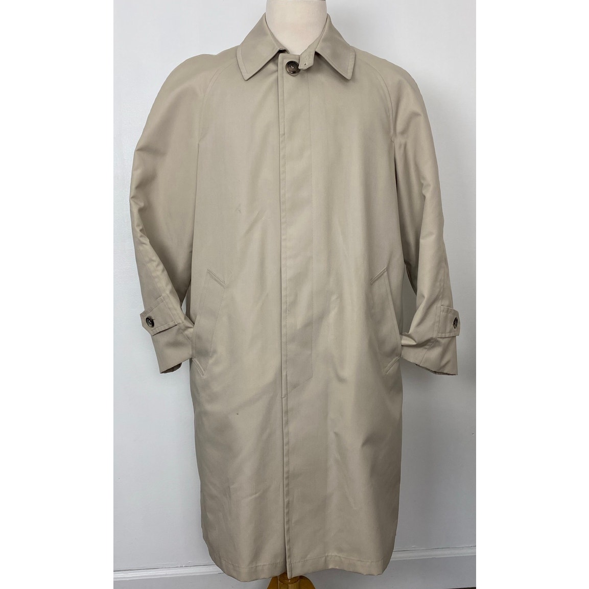 VTG Eddie Bauer USA Union Made goose down removable liner trench coat 40R