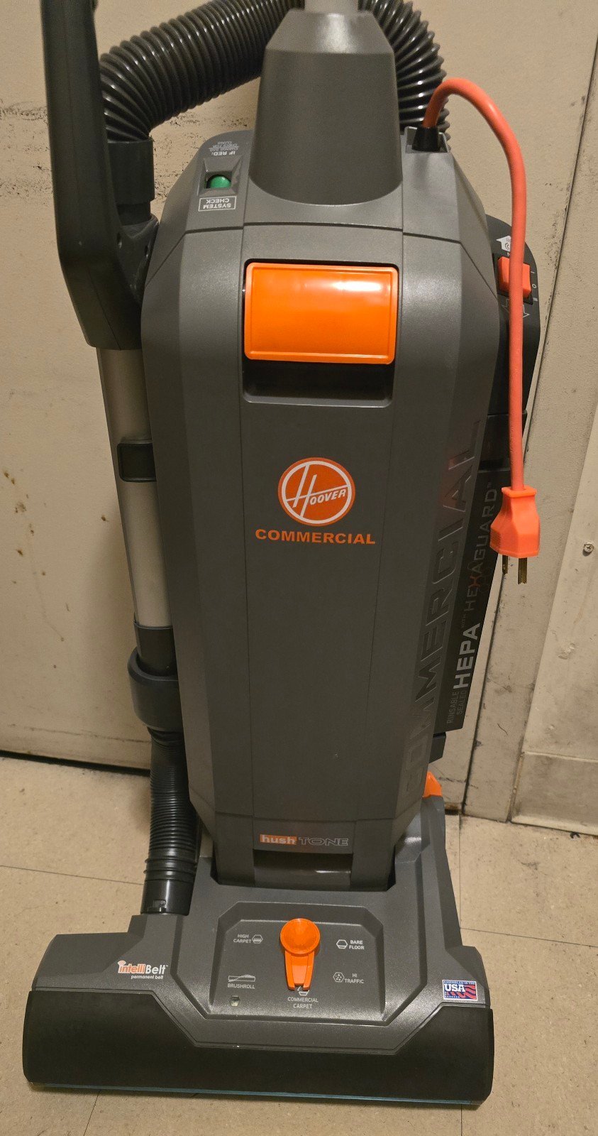 Hoover CH54113 Upright Vacuum Cleaner - Gray/Orange