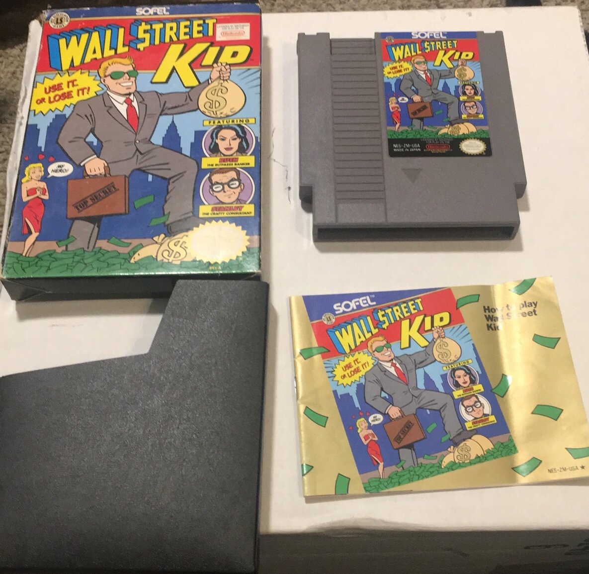 NES Nintendo - Wall Street Kid - CIB Complete in Box w/ Manual