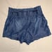 Jean Shorts WOmen’s 28 Paper Bag High Waisted Tie Front Blue Denim Summer Boho