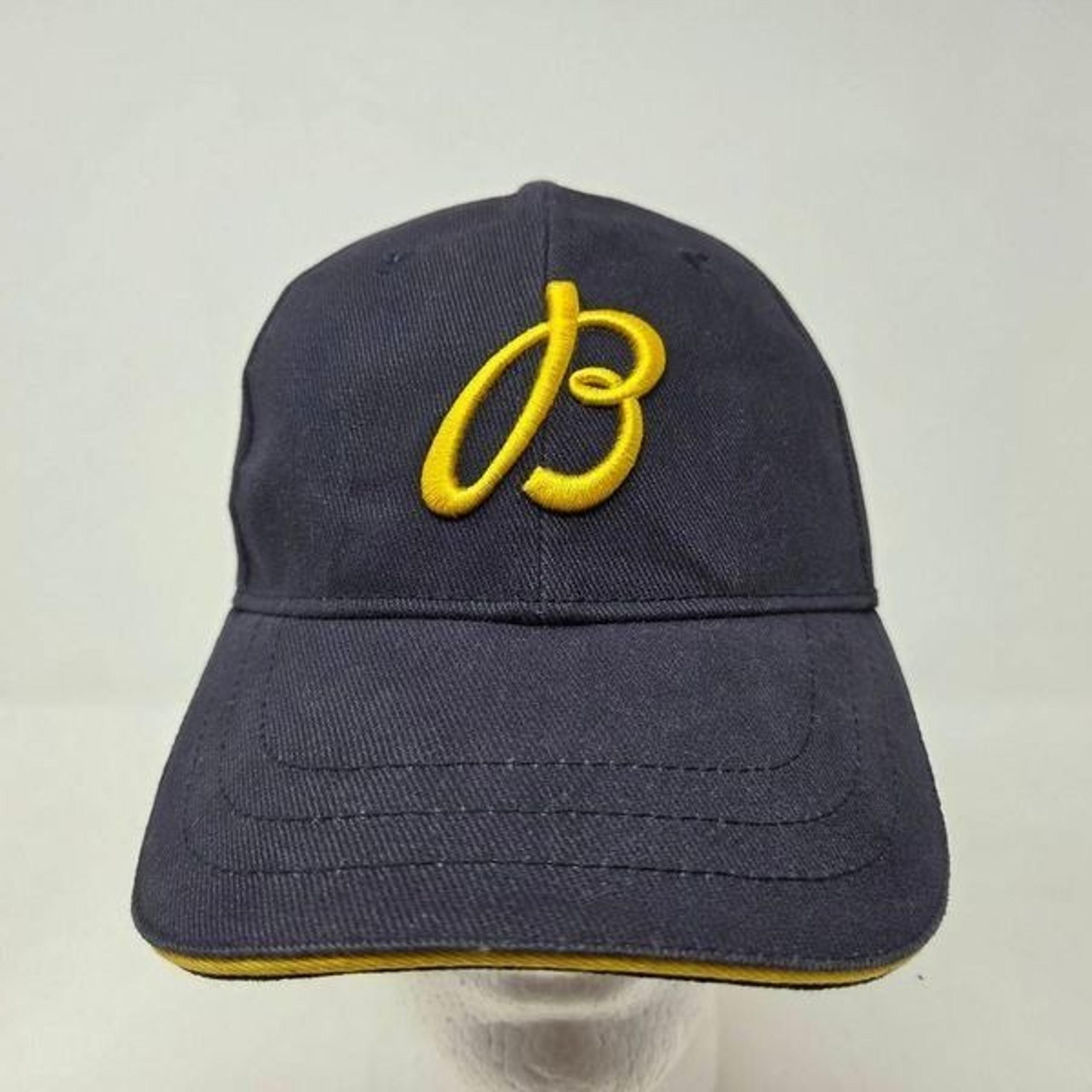 BREITLING 1884 MENS BASEBALL HAT CAP STRAPBACK NAVY BLUE ORGANIC COTTON