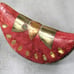Vintage Faux Fruit Clay Terra Cotta Brass Copper Metal Brass Tray Centerpiece
