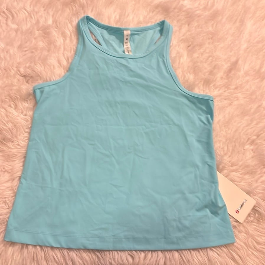 Lululemon Align Waist Length Racerback, Cyan Blue, Size 14