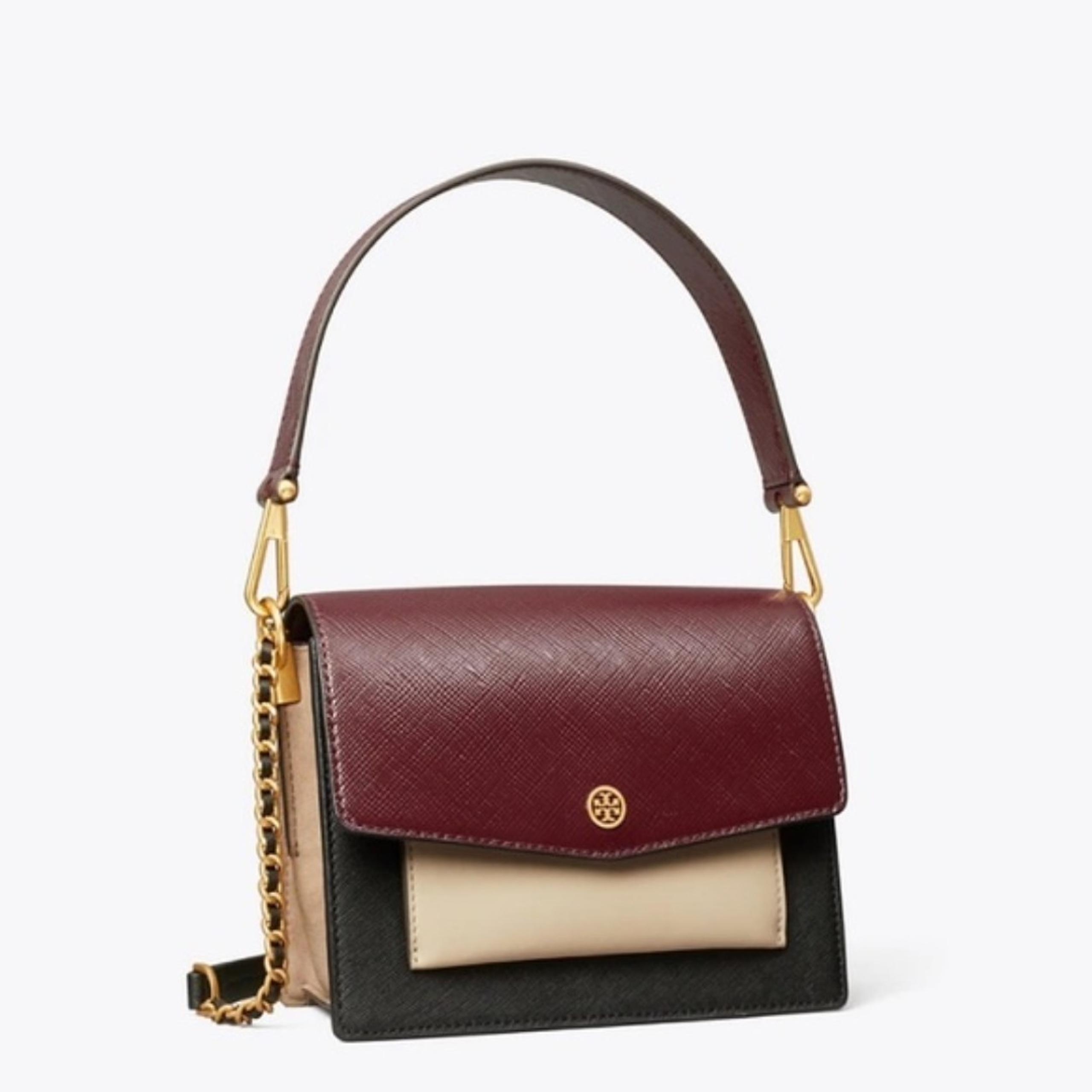 New Tory Burch ROBINSON COLOR-BLOCK DOUBLE-STRAP CONVERTIBLE bag