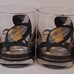 VINTAGE BLACK AND GOLD GOLF CLUB DOUBLE OLD FASHION GLASSES (Set of 4)