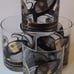 VINTAGE BLACK AND GOLD GOLF CLUB DOUBLE OLD FASHION GLASSES (Set of 4)