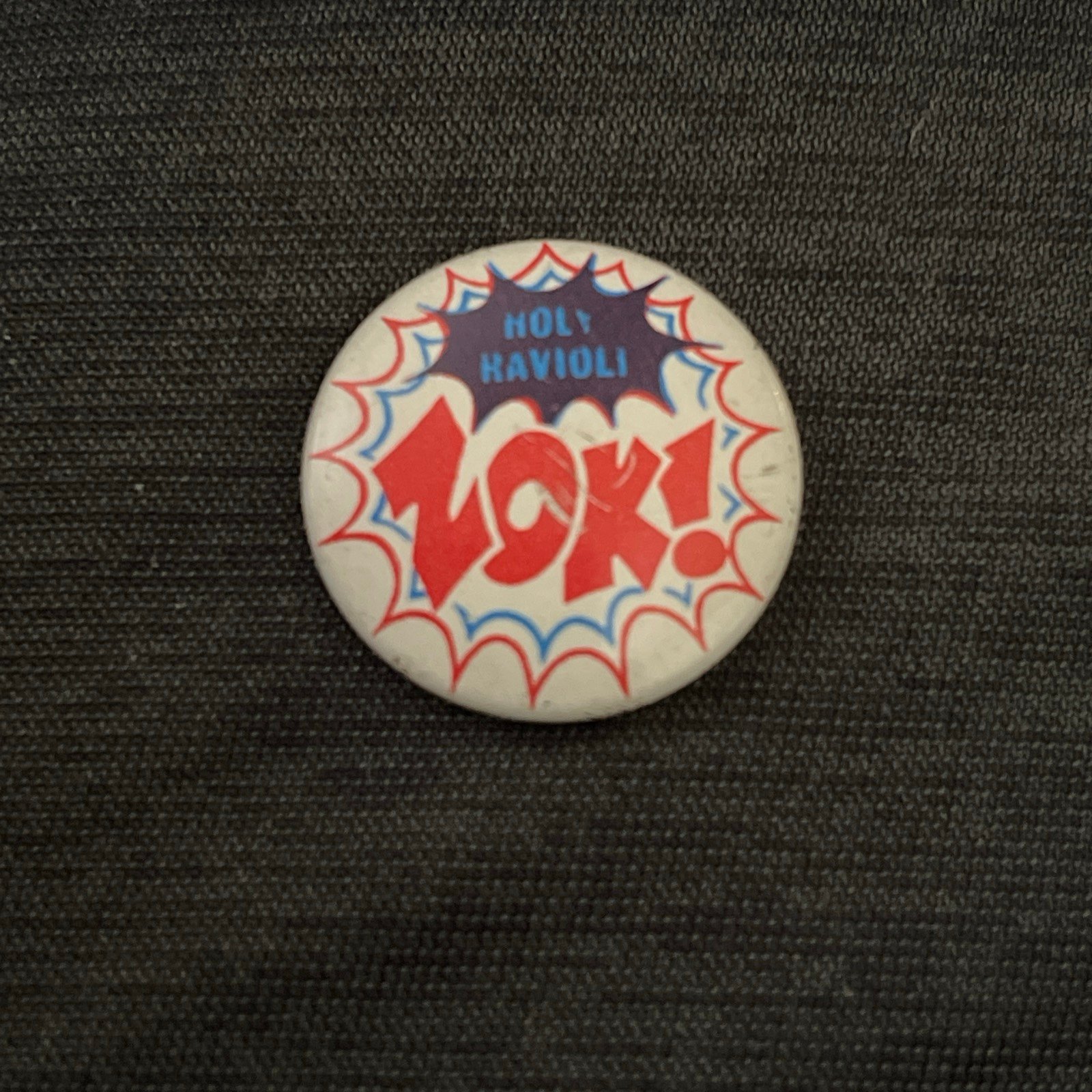 1966 BATMAN Holy Ravioli ZOK pin pinback button NPP DC Comics