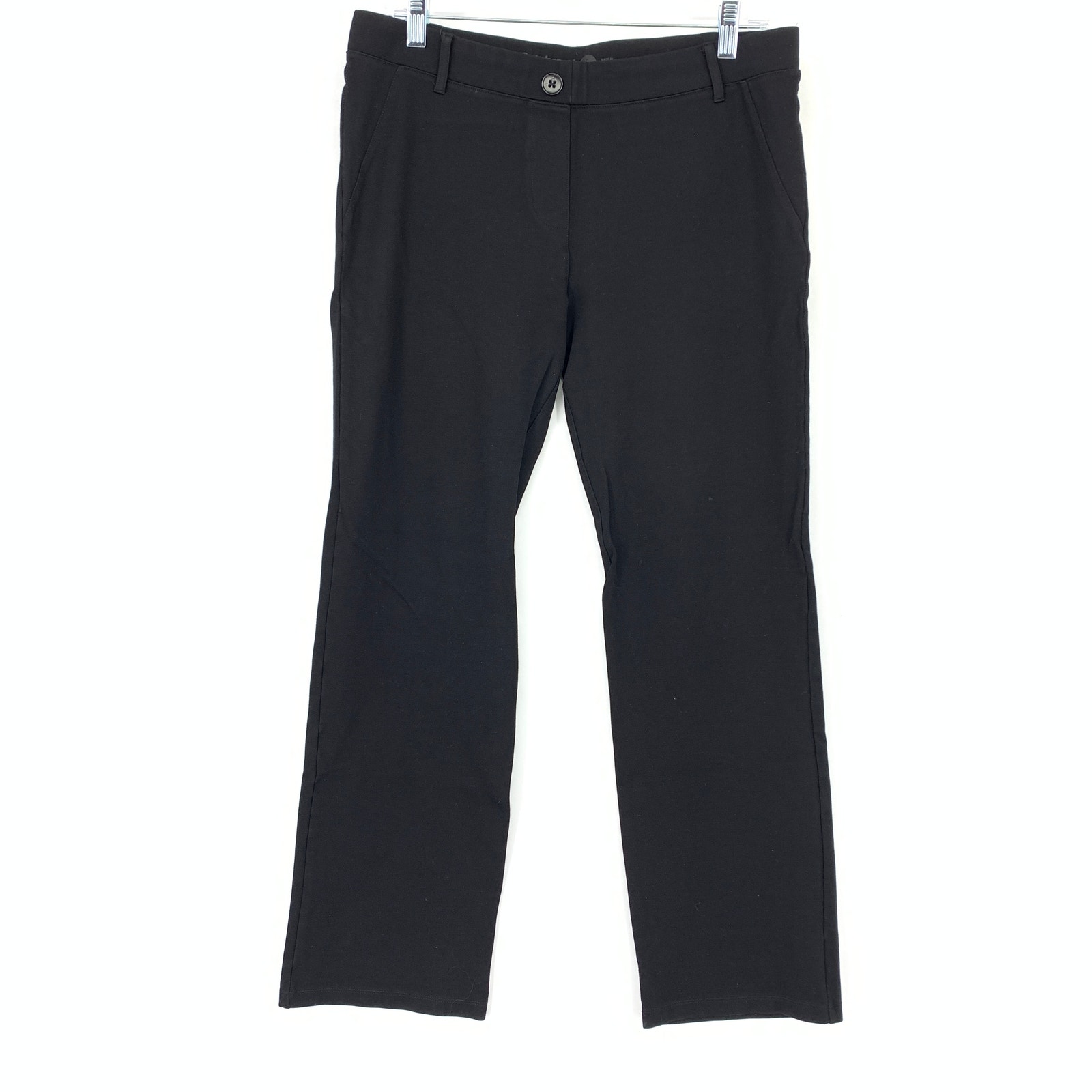 Betabrand Classic Dress Pant Yoga Pant Womens Size LP Straight Leg Black