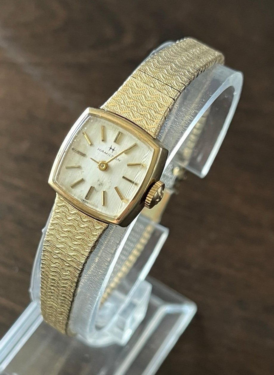 Hamilton Women's Vintage Manual Wind Up Watch 10K Gold