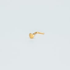 Solid 14kt gold heart nose piercing solid gold heart 20 gauge New