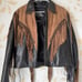 Women’s Vintage Leather Gallery Motorcycle Jacket w/ Tassled & Liner sz Large