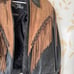 Women’s Vintage Leather Gallery Motorcycle Jacket w/ Tassled & Liner sz Large