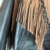Women’s Vintage Leather Gallery Motorcycle Jacket w/ Tassled & Liner sz Large