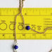 14K Gold Station Necklace - Blue Glass Beads