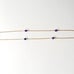 14K Gold Station Necklace - Blue Glass Beads