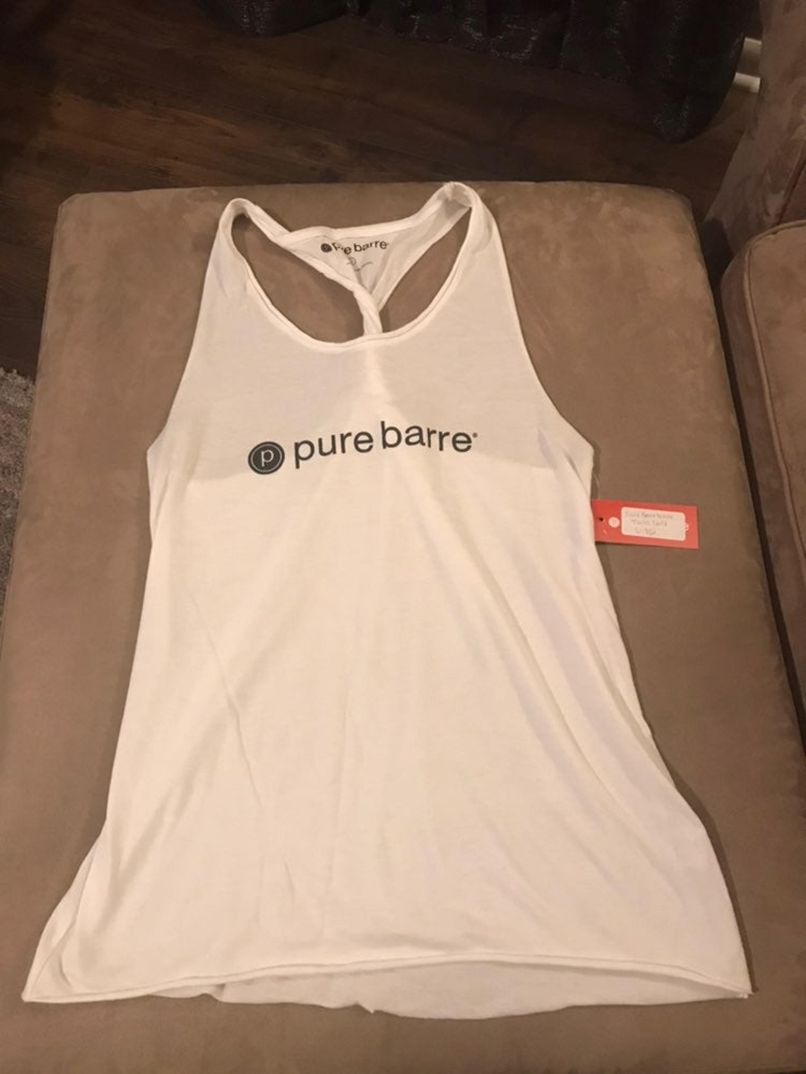 NWT Pure Barre White Twist Back Tank