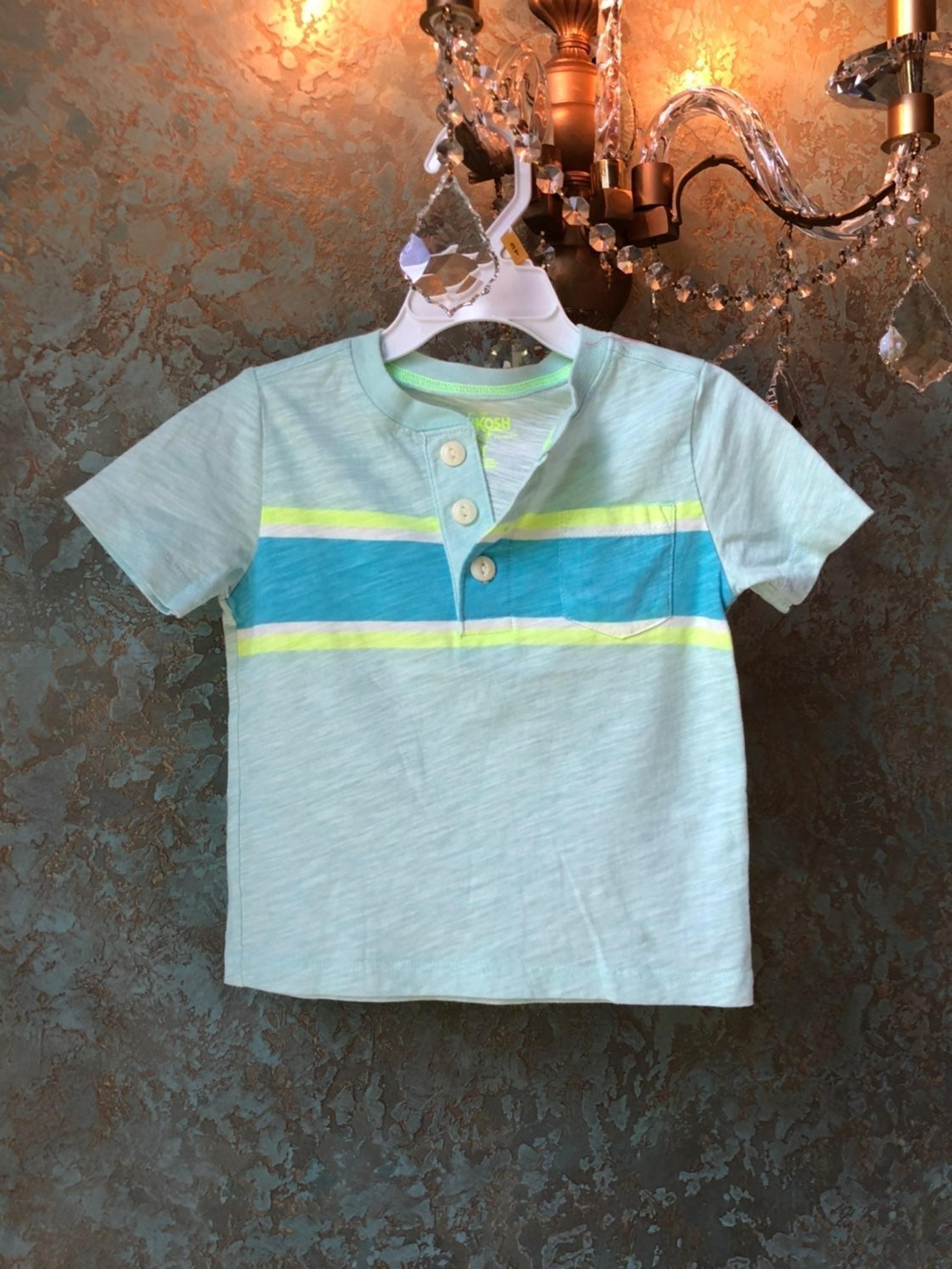 2T Toddler Boy Oshkosh Blue Striped Shir