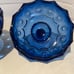 Vintage LE Smith Cobalt Blue Glass Star and Moon Candy Dish
