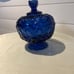Vintage LE Smith Cobalt Blue Glass Star and Moon Candy Dish