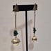 Vintage Large Sterling Silver Malachite Dangle Earrings – Geometric & Sculptural