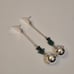 Vintage Large Sterling Silver Malachite Dangle Earrings – Geometric & Sculptural