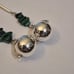 Vintage Large Sterling Silver Malachite Dangle Earrings – Geometric & Sculptural