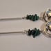 Vintage Large Sterling Silver Malachite Dangle Earrings – Geometric & Sculptural
