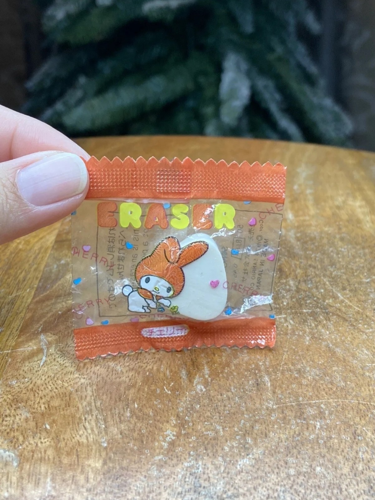 NIP 1976 Vintage Sanrio My Melody Cherry Scented Eraser - Made In Japan