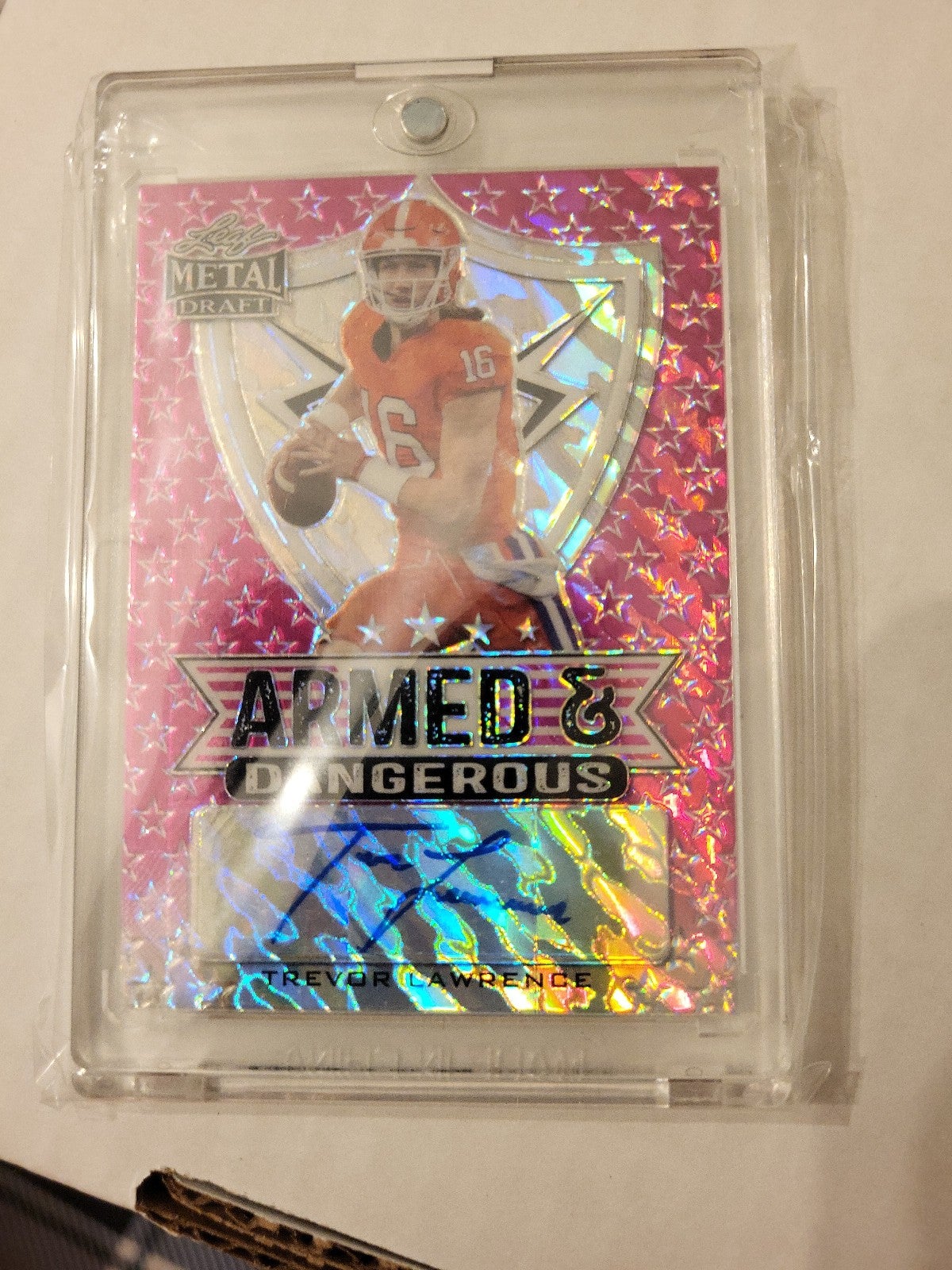 2021 Leaf Metal draft Armed&Dangerous pink stars autograph #9/25 of T LAW