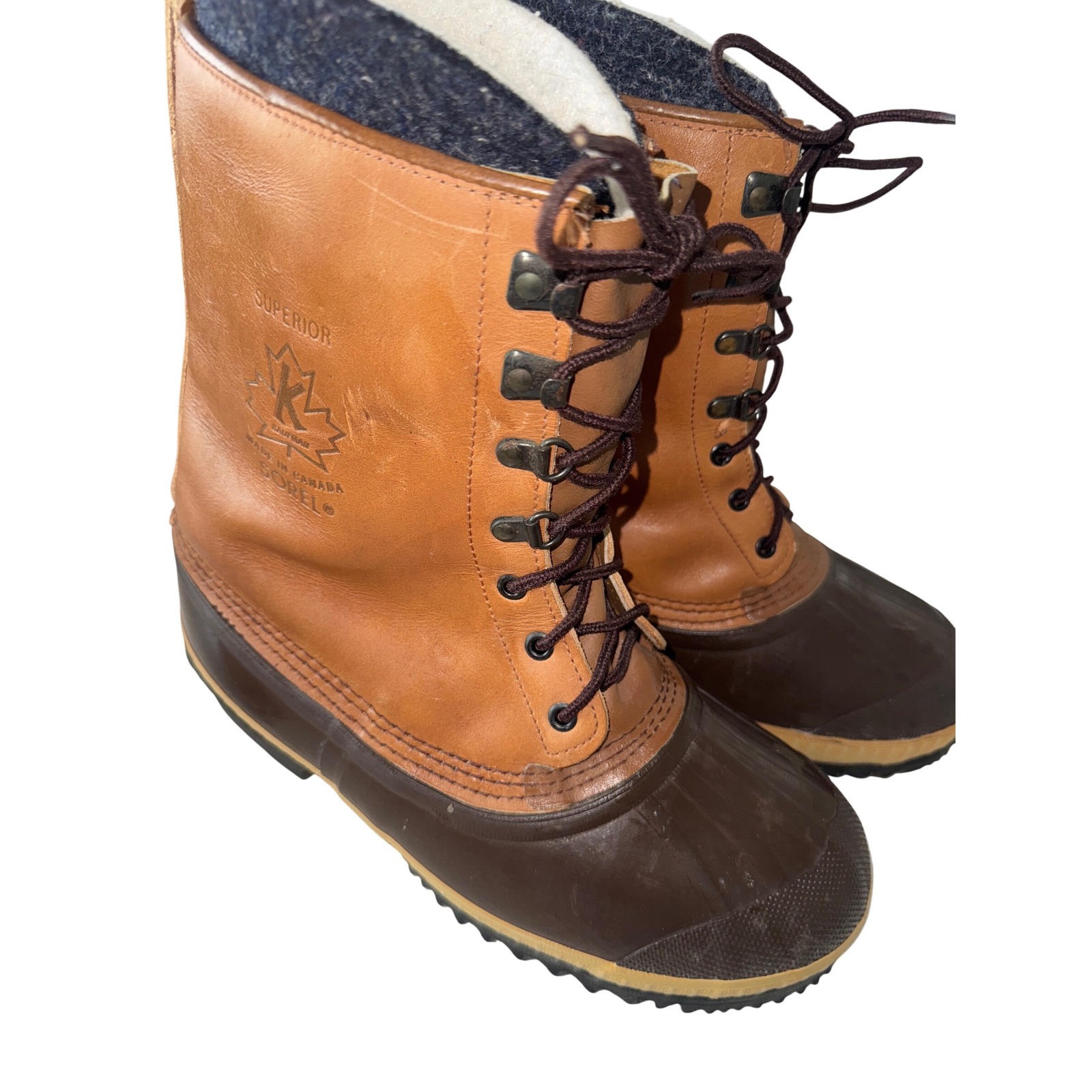 Sorel Kaufman Superior Men's Lace Up Hiking Snow Rain Duck Boot size 11.5/12